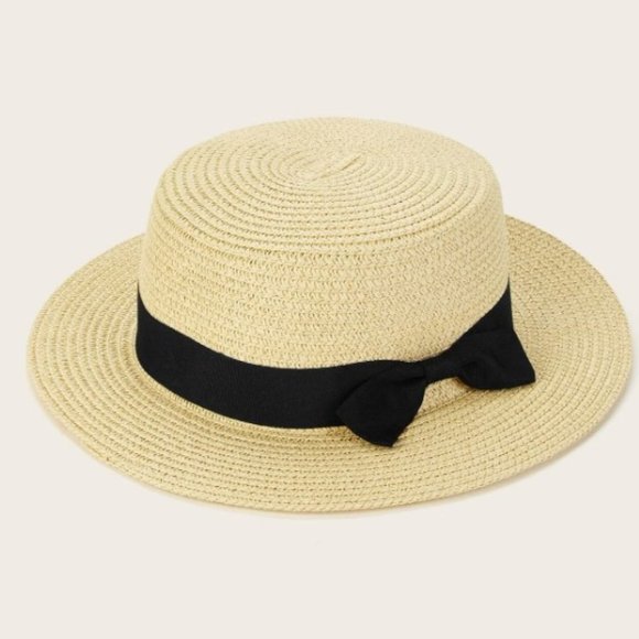 Flat top fedora with bow design* - Picture 2 of 4